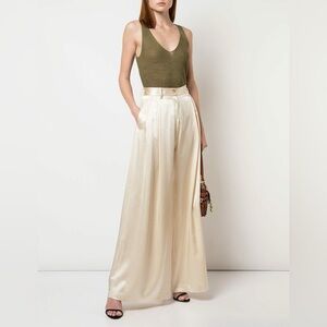 - Nili lotan silk wide leg trousers
